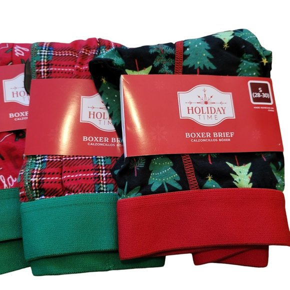 Men's Christmas Boxer Shorts Stocking Stuffer Gift Set of 4 Small 28-30 DH3203 - Picture 2 of 5